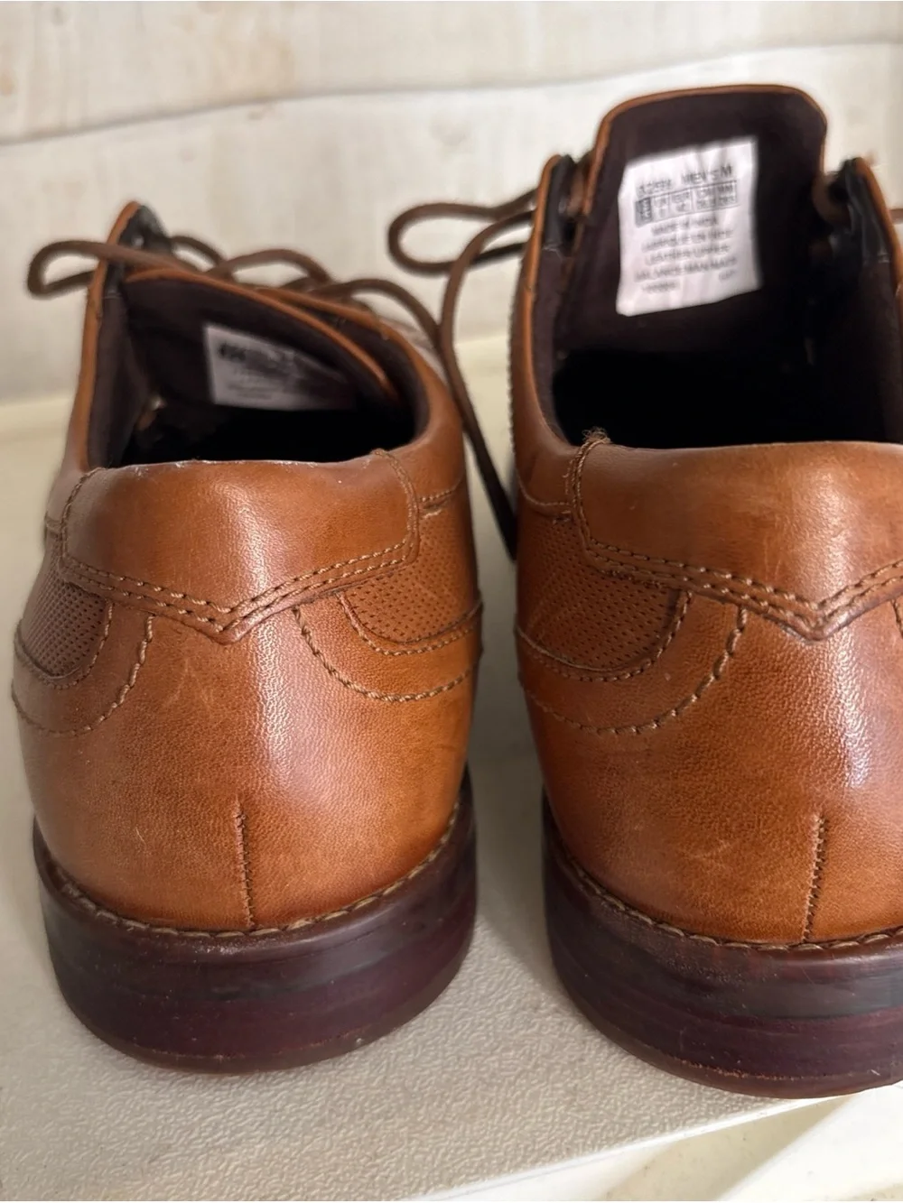 Rockport men’s Brown Leather Lace-Up Shoes